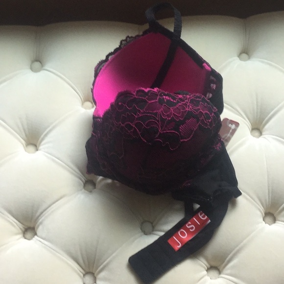 NWT Beautiful Josie Pink & Black Size 36C Bra - Picture 3 of 3